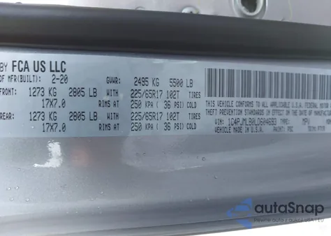 2020 Jeep Cherokee Latitude Plus 4X4 from USA, damaged, VIN 1C4PJMLB0LD604693